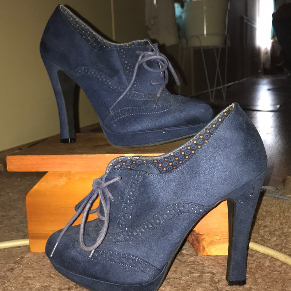 Blue Suede Heels